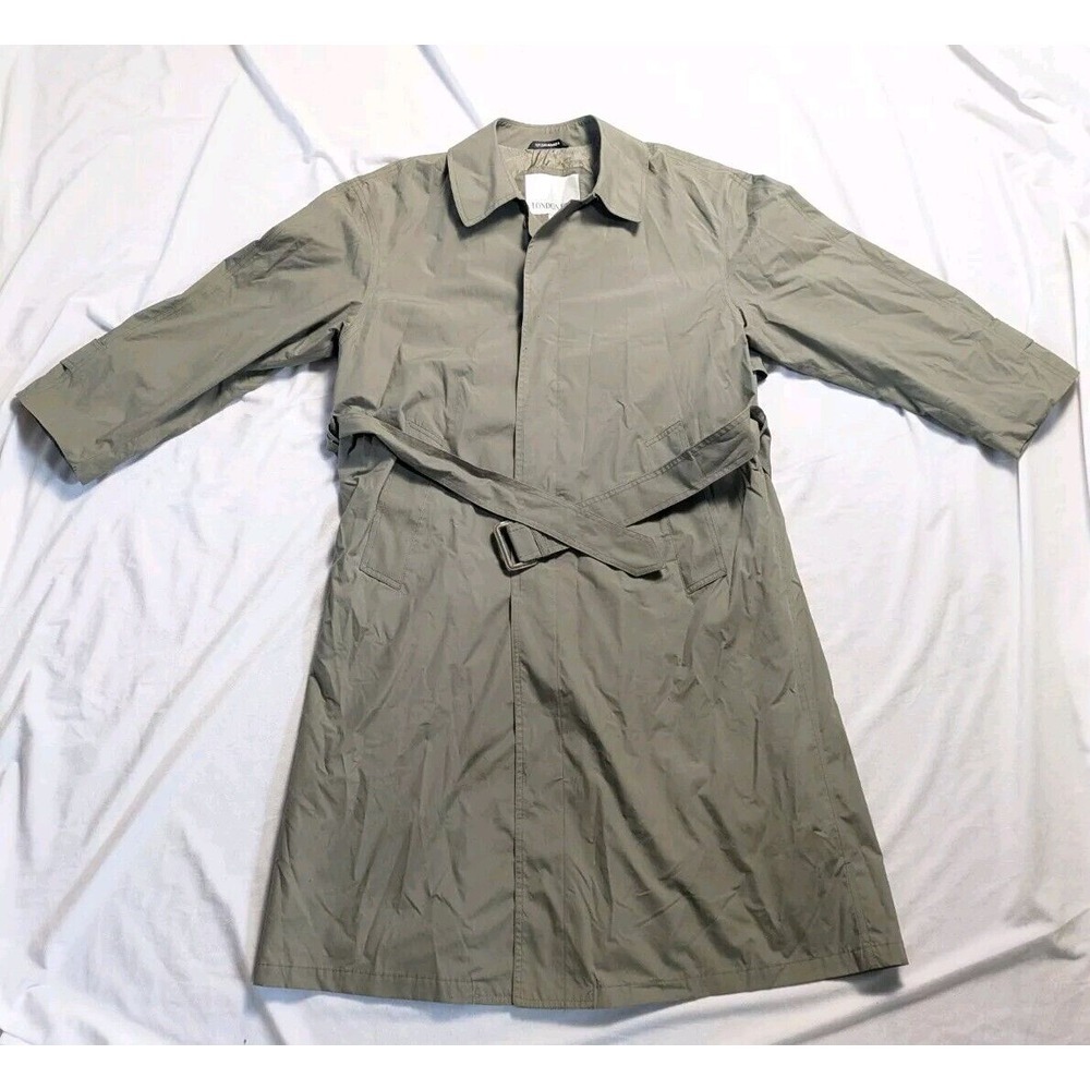 Vintage 90s London Fog Women's Trench Coat Gray 1997 Size 40‎ S/C Long 42"